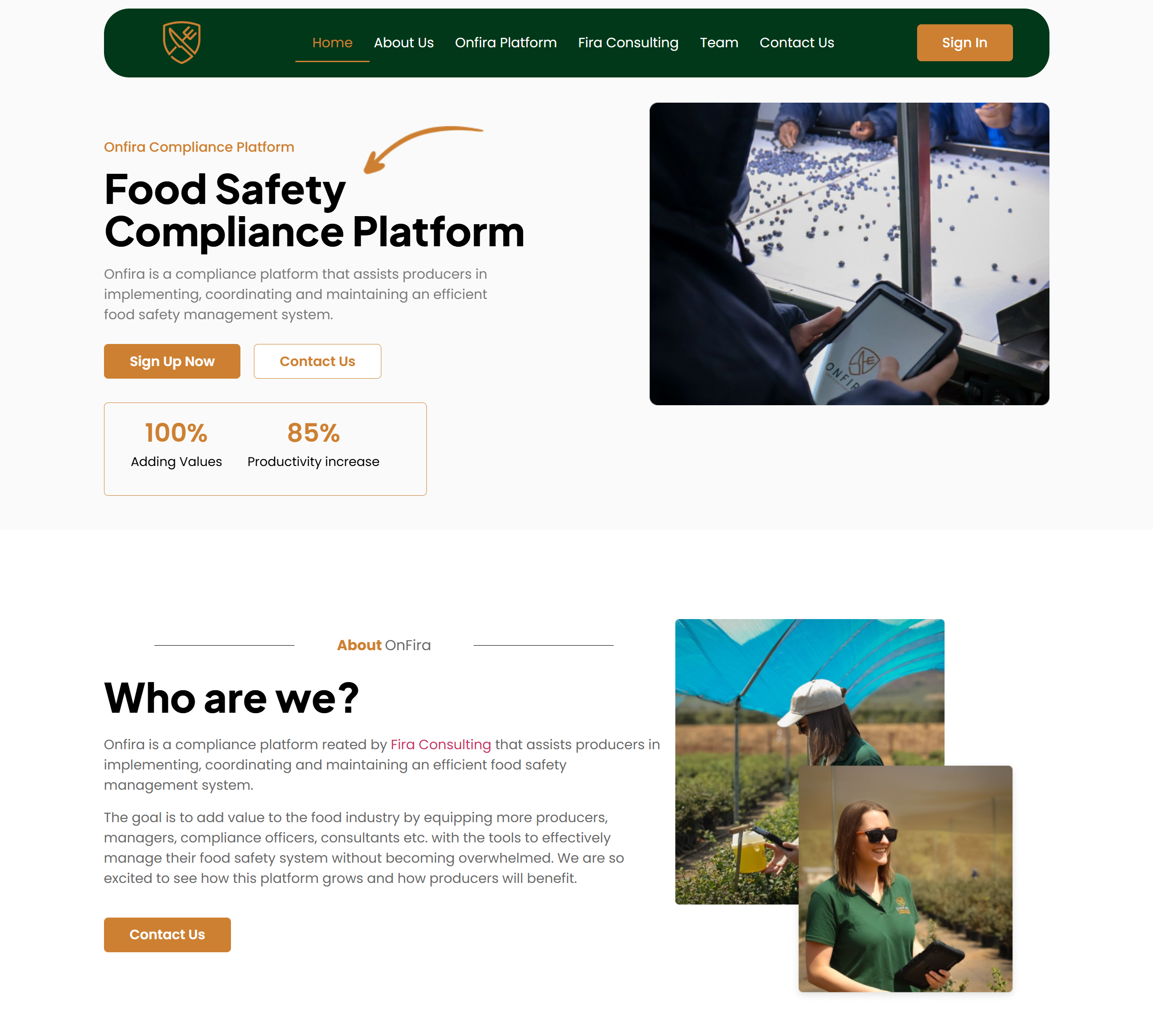 Onfira Website